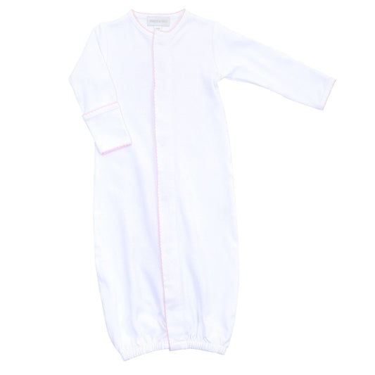 Essentials Pima White Converter with Pink Trim
