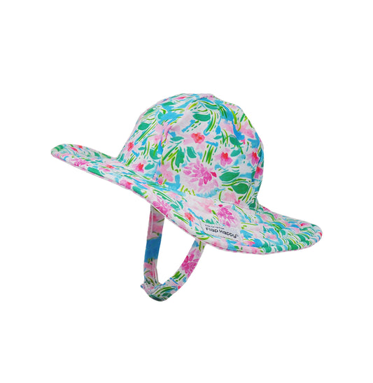 UPF50+ Summer Splash Swim Hat- Lotus & Lilies