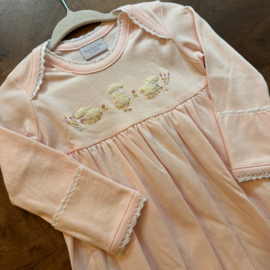 3 Lambs Hand Embroidered Pima Gown