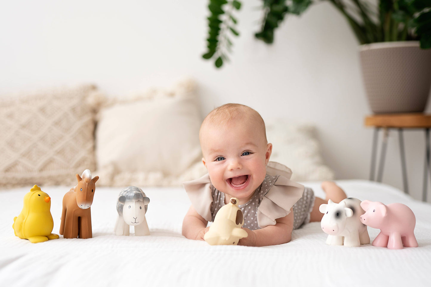 Natural Rubber Horse Teether Rattle