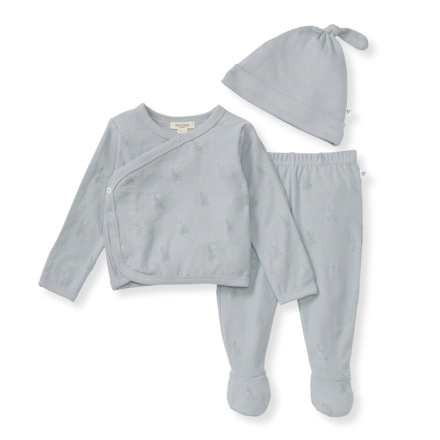 Organic Raised Terry Bee Take Me Home Set - Quarry