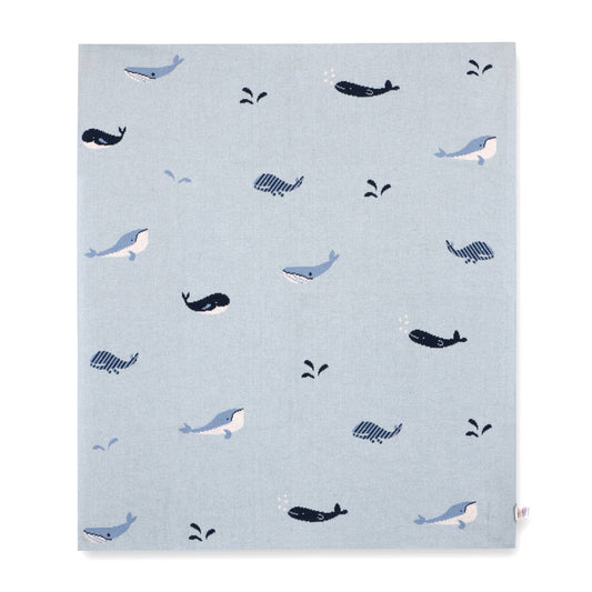 Organic Whales Jacquard Knit Blanket