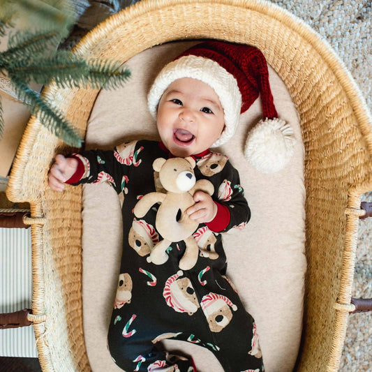 Organic Candy Cane Bears Pajamas