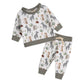 Organic Savannah Safari Animals Pullover and Pant Set