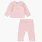 Organic Little Darling Knit Shirt + Pants - Pink