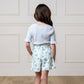 Organic Linen Coastal Cottage Floral Shorts