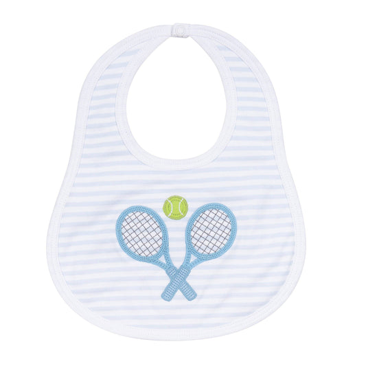 Courtside Cuties Blue Applique Pima Bib