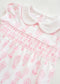 Little Explorer Pink Pima Smocked Bubble
