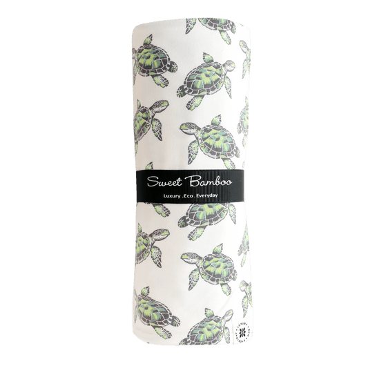 Bamboo Swaddle Blanket - Sea Turtle