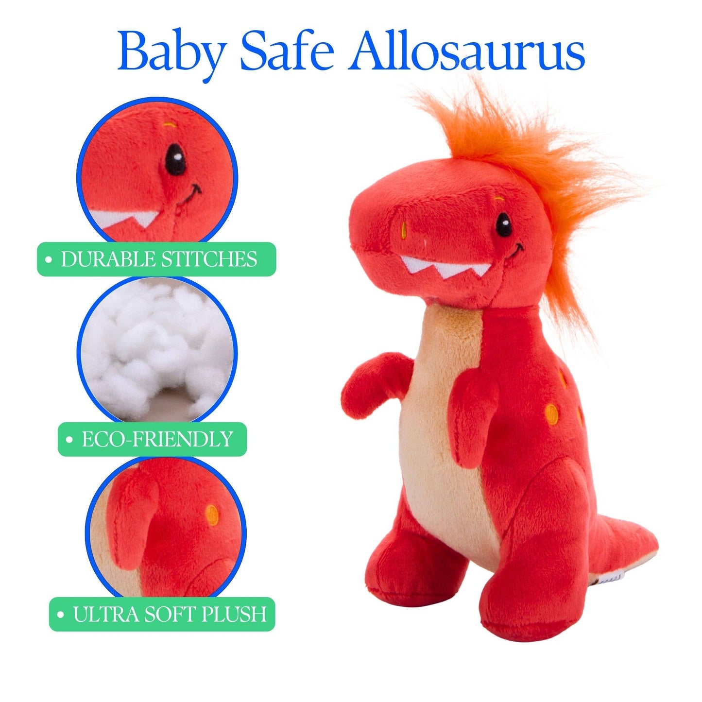 11" Baby Dinosaur Allosaurus Stuffed Animal