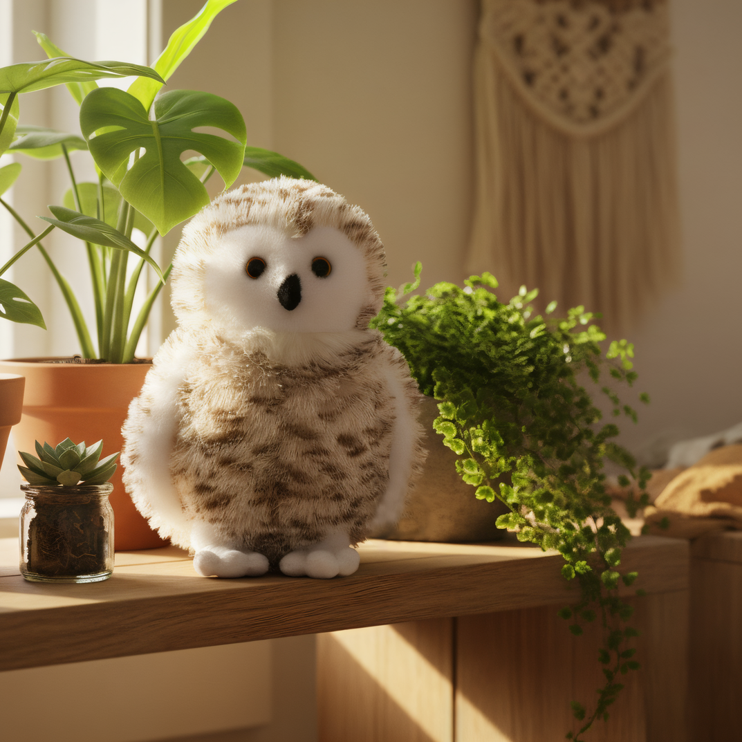 9" Wild Onez Snowy Owl Stuffed Animal