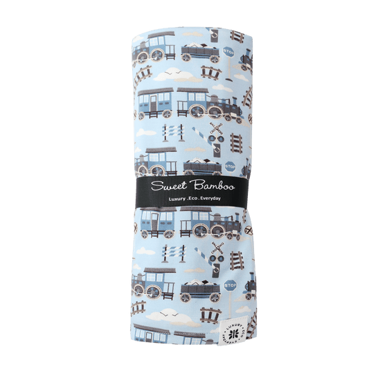 Bamboo Swaddle Blanket - Choo Choo
