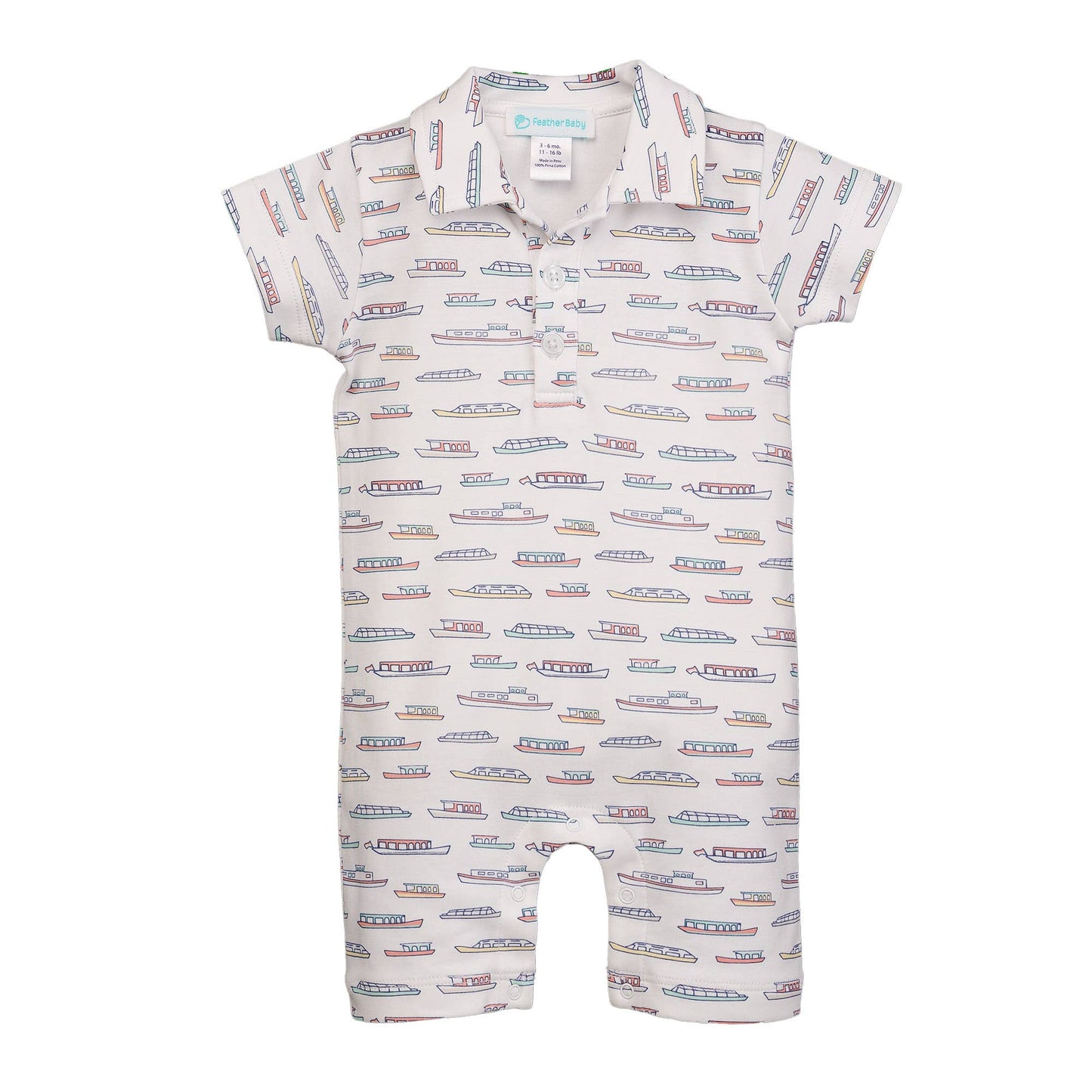 Boat Cruise Pima Collared Romper