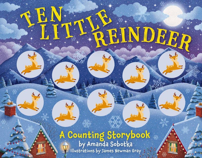 Ten Little Reindeer Board Book