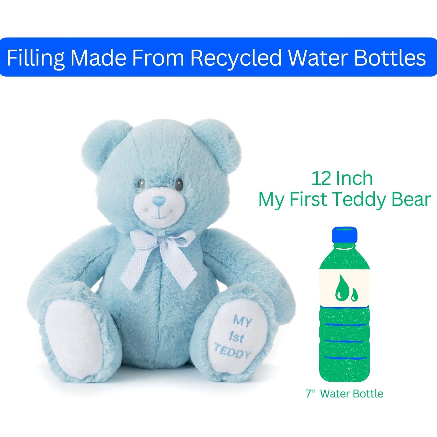 12" My First Teddy Bear Stuffed Animal - Blue