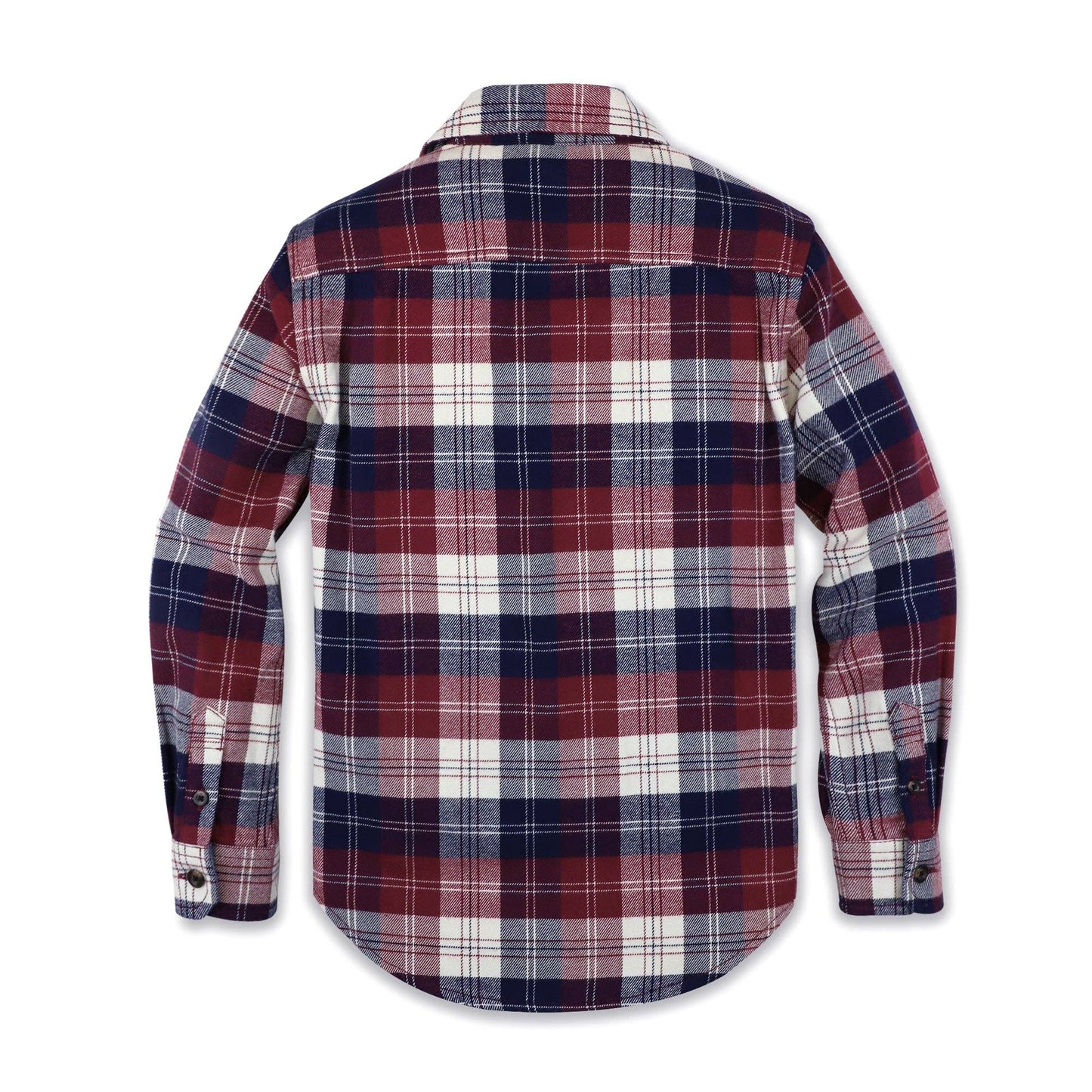 Berry Tartan Brushed Flannel Organic Button Down Shirt