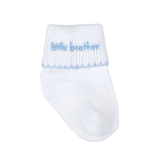 Little Brother Embroidered Pima Socks