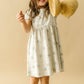 Organic Cotton Puff Sleeve Dress - Tropical