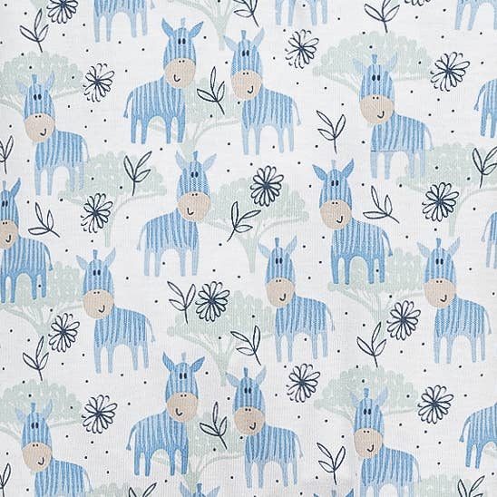 Mingling Zebras Henley Pima Footie