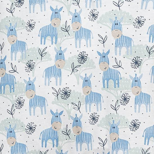 Mingling Zebras Henley Pima Footie