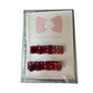 Red with White Side Stitch Set of Two Hair Bows