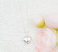 Sterling Silver Puff Heart Necklace: 14 inch