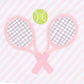 Courtside Cuties Pink Applique Pima Zip Footie