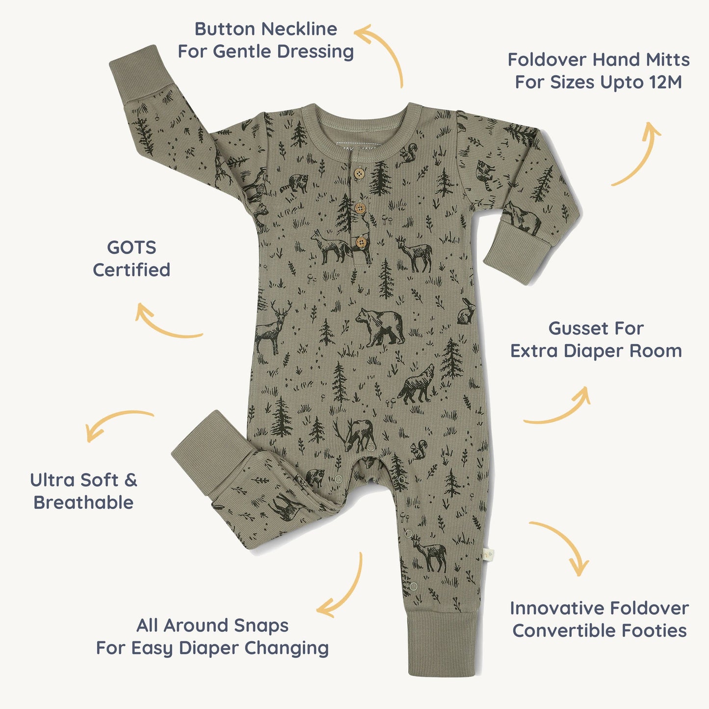 Organic Forest Folk Romper