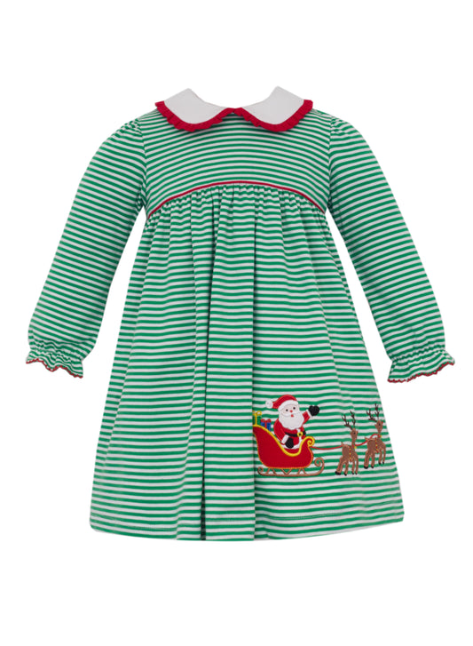 Santa's Sleigh Girl Pima Dress