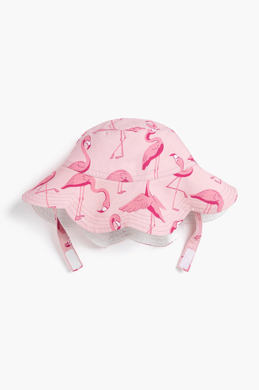 UPF 50+ Flamingos Scalloped Sun Hat