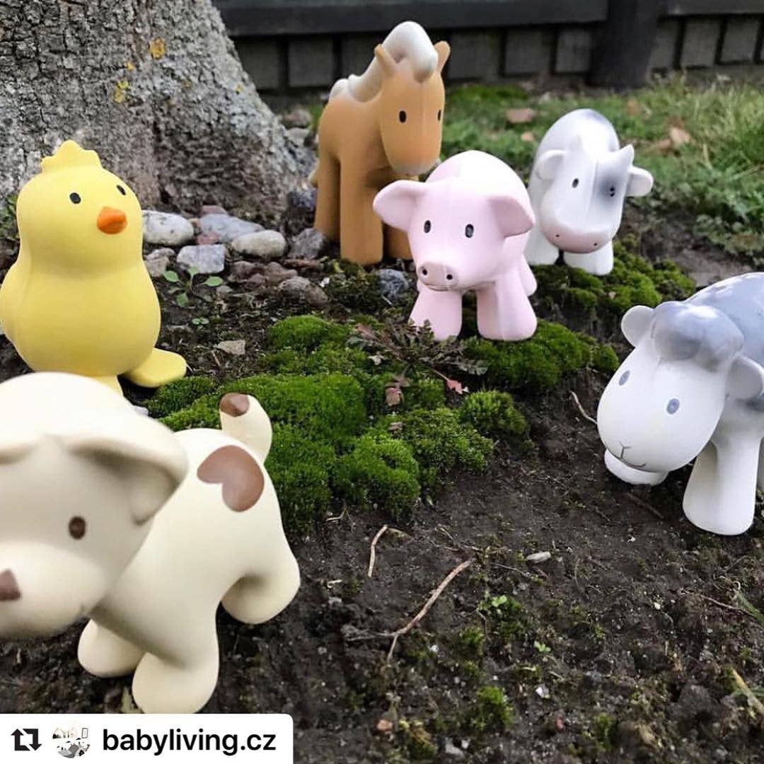 Natural Rubber Horse Teether Rattle