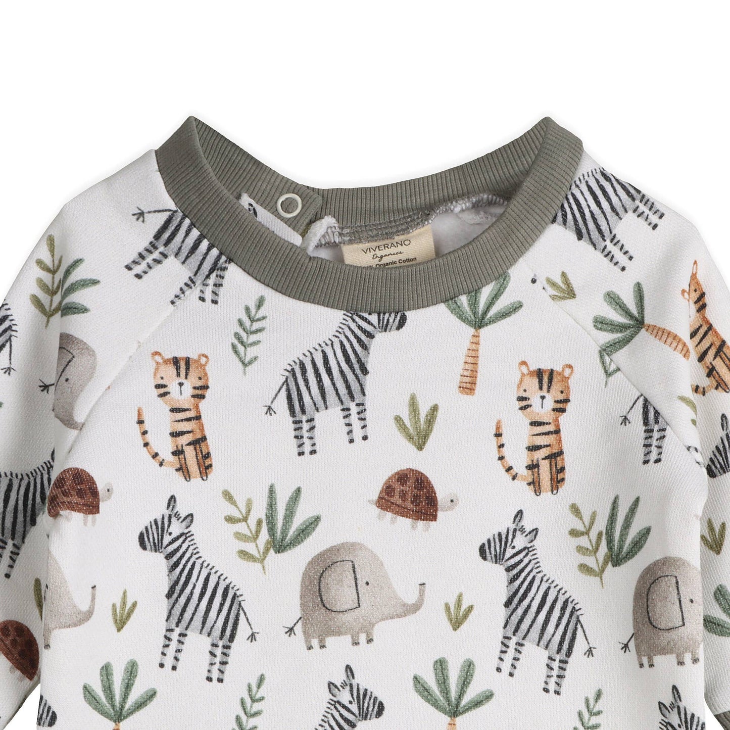 Organic Savannah Safari Animals Pullover and Pant Set