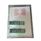 Green Stripe Set of Two Hair Bows