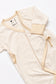 Organic Kimono Tie Romper - Cream French Stripe