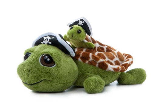 12" Pirate Sea Turtle & Baby Stuffed Animal