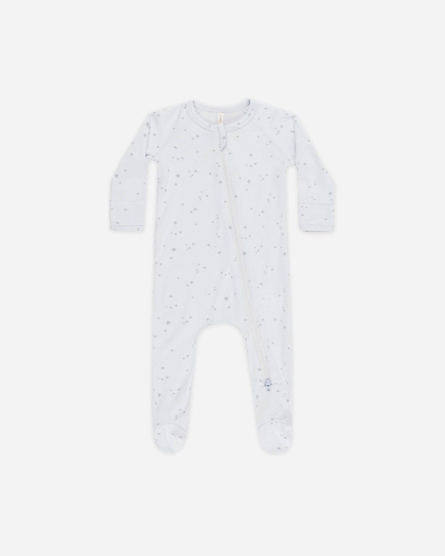 Organic Zip Footie- Stars Fog