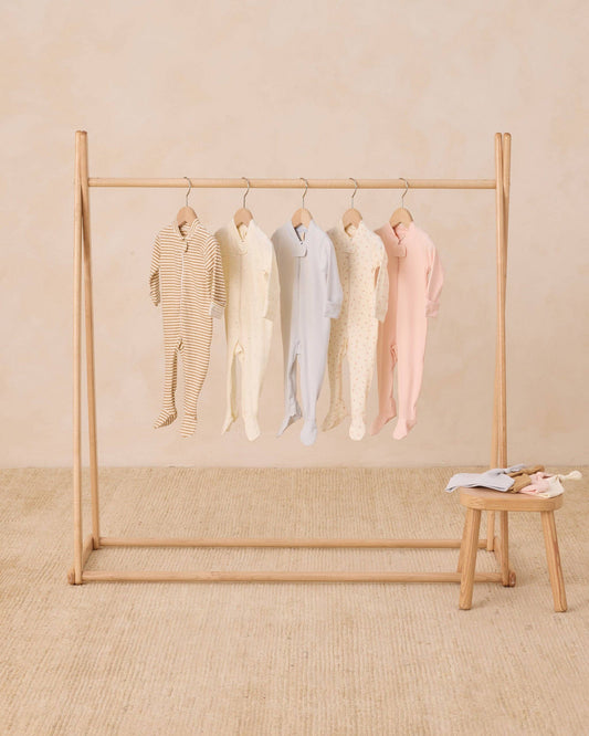 Organic Zip Footie - Fog