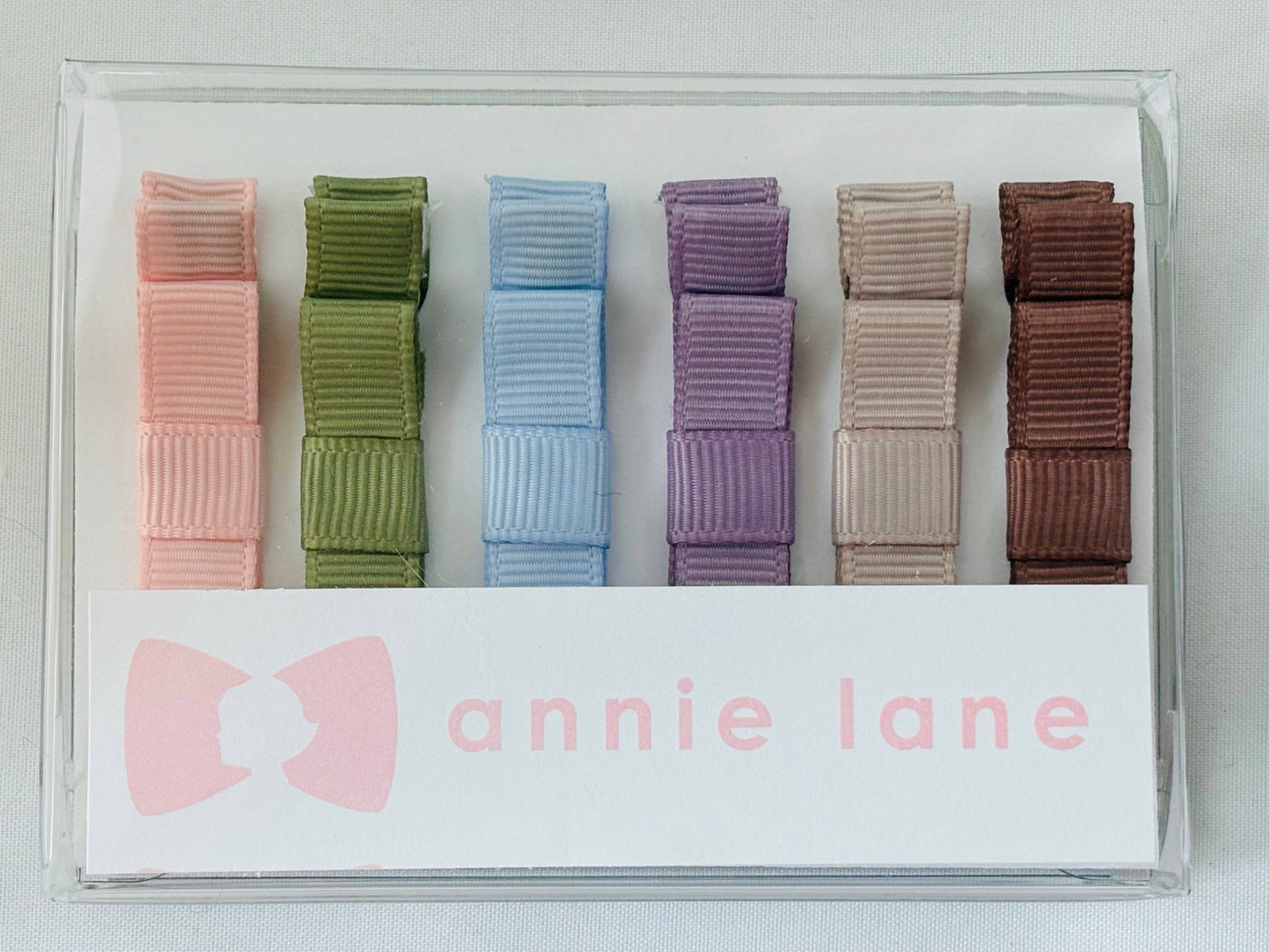 Pastel Muted Set of Six Hair Bows