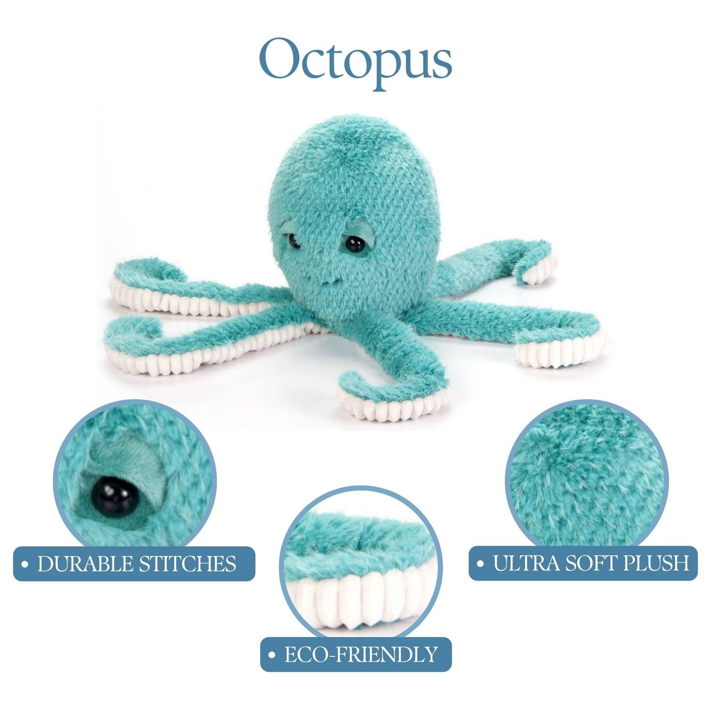 14" Sea Fuzzlez Octopus Stuffed Animal