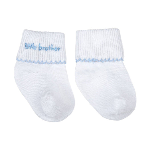 Little Brother Embroidered Pima Socks