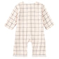 Cabin Plaid Muslin Patch Pocket Romper