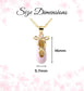 14K Gold-Plated Pink Ballet Slipper Necklace: 14 inch