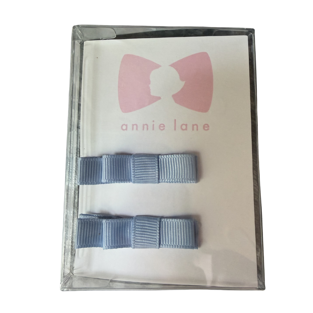 Dusty Blue Set of Two Hair Bows
