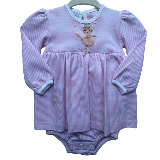 Twirly Whirly Hand Appliqued Pima Bodydress