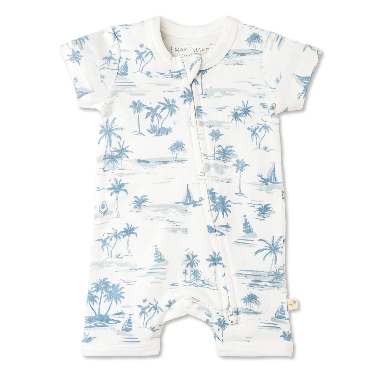 Coastal Organic Shortie Zip Romper
