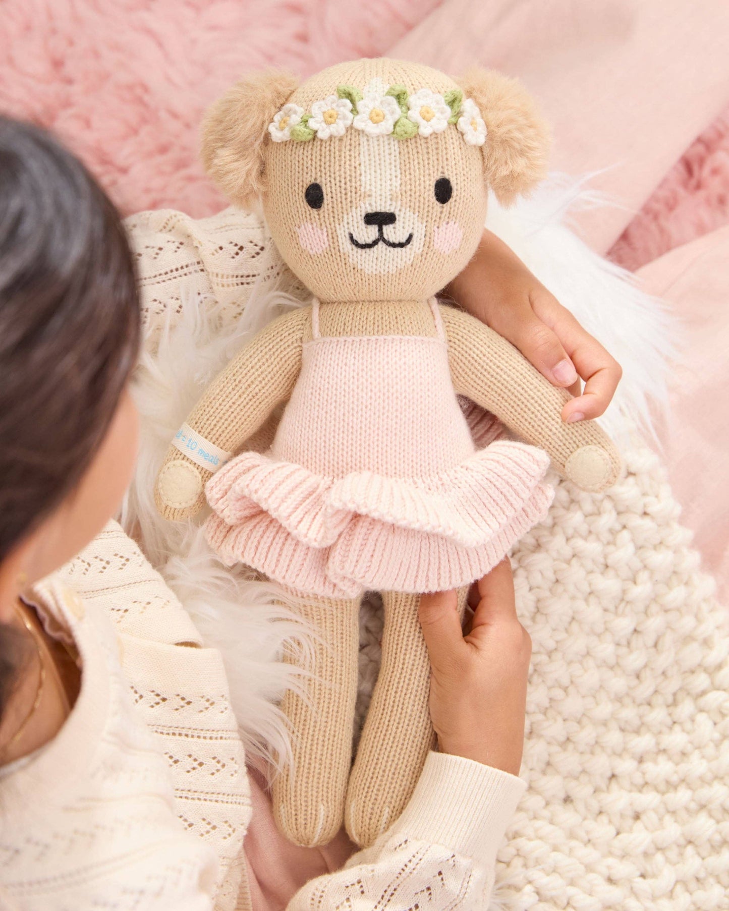 Evelyn the Golden Puppy Knitted Animal: Little - 13"