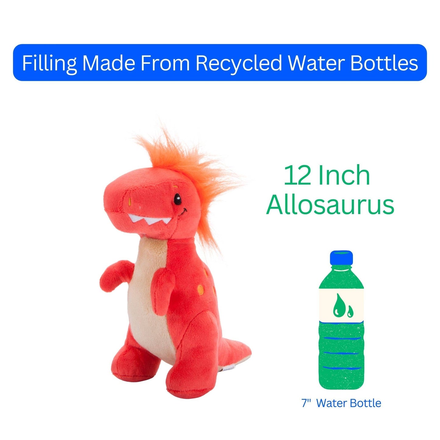 11" Baby Dinosaur Allosaurus Stuffed Animal