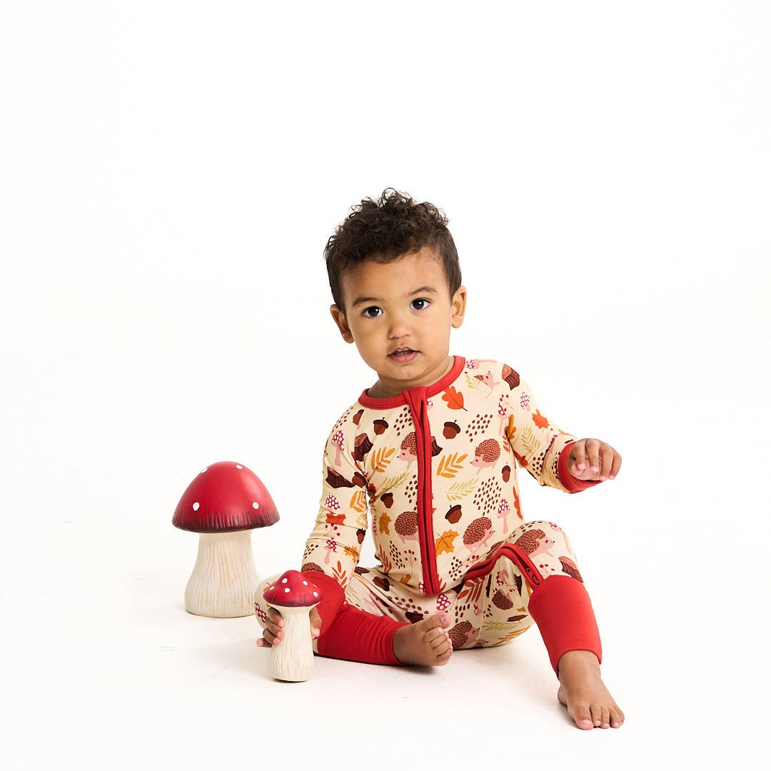 Woodland Whimsy Hedgehog Bamboo Convertible Pajamas