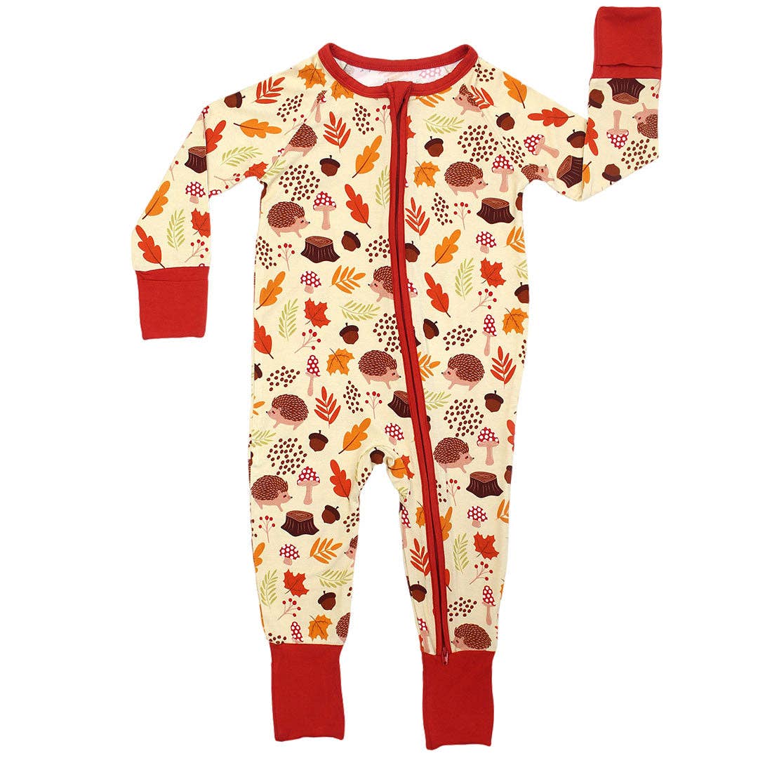 Woodland Whimsy Hedgehog Bamboo Convertible Pajamas