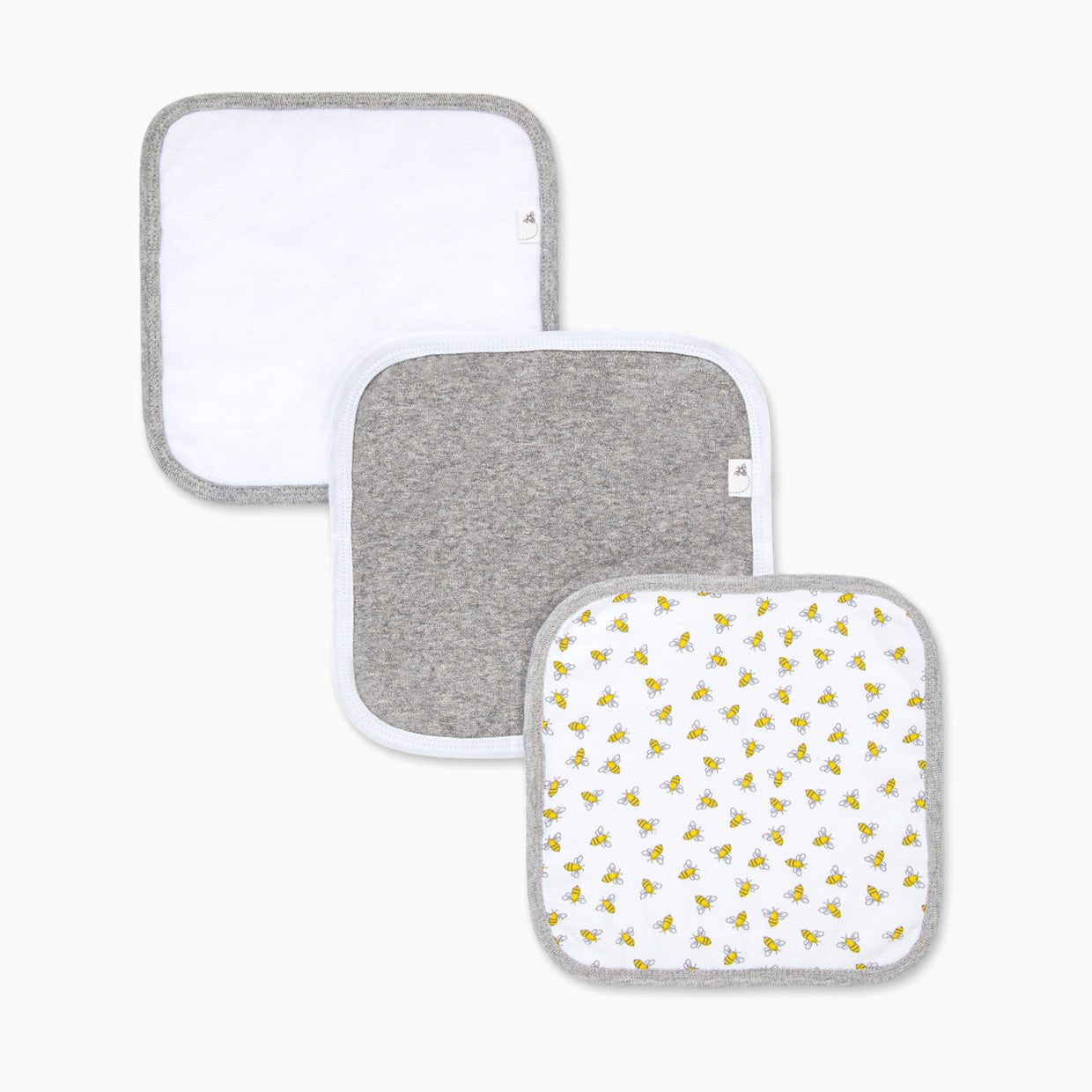 Honey Bee Organic Cotton Washcloths-3 Pack